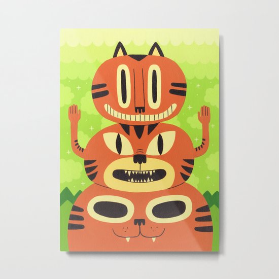 Totem Cat Metal Print