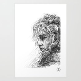 Geralt of Rivia Portrait  Art Print