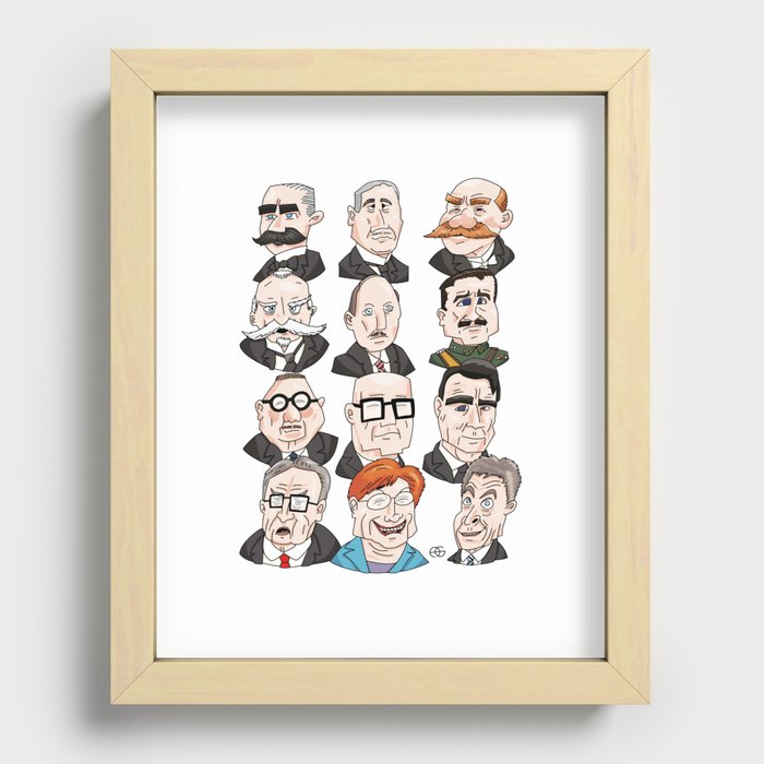 Presidents of Finland Recessed Framed Print
