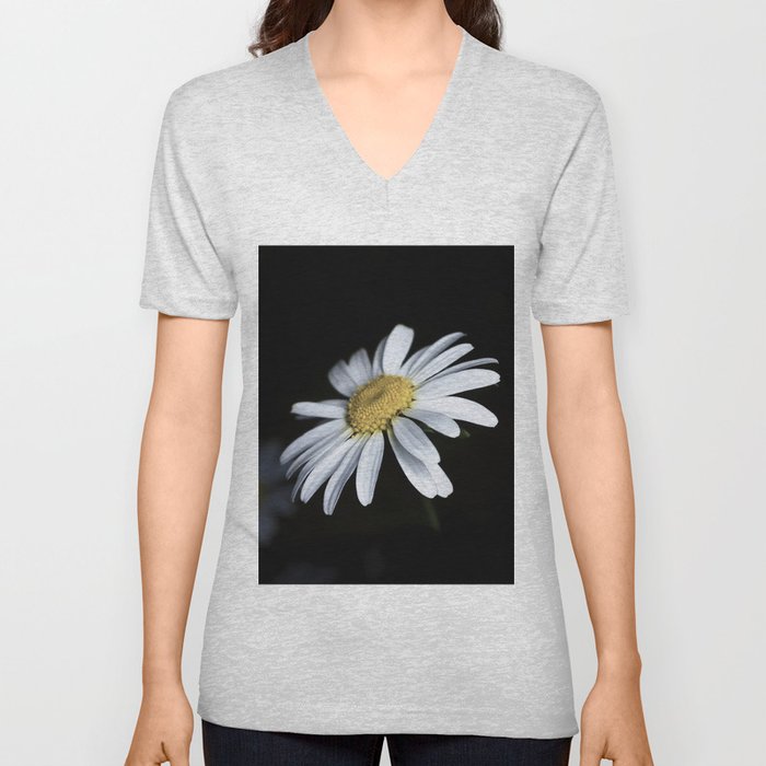 Minimalist Daisy V Neck T Shirt