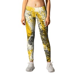 Sydney, Australia - City Map Painting Leggings