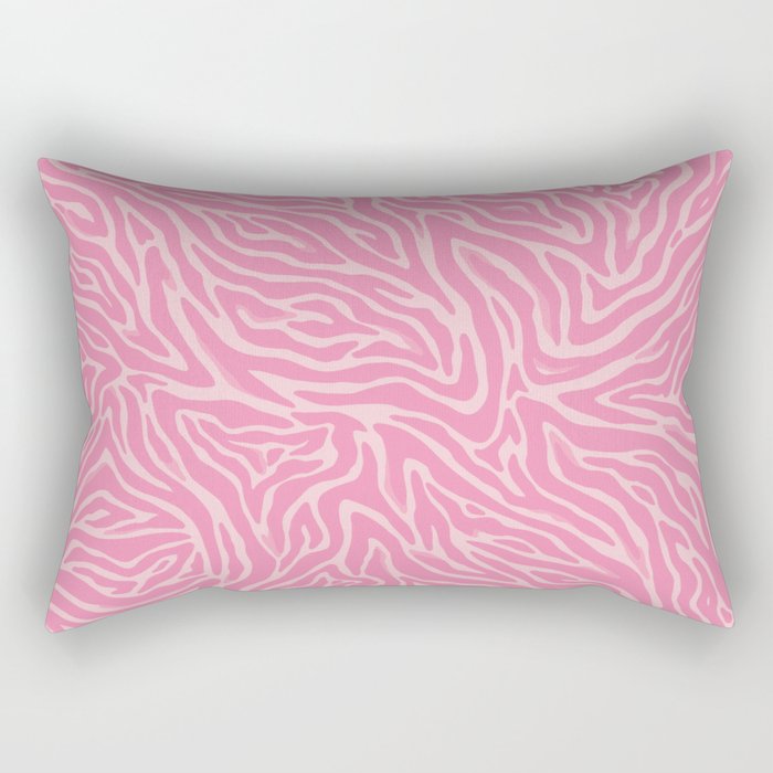 Pink Abstract Zebra skin pattern. Digital Illustration Background Rectangular Pillow