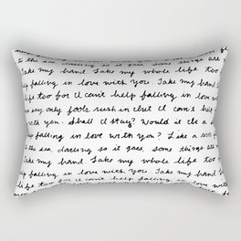 Can't Help Falling in Love Script Rectangular Pillow