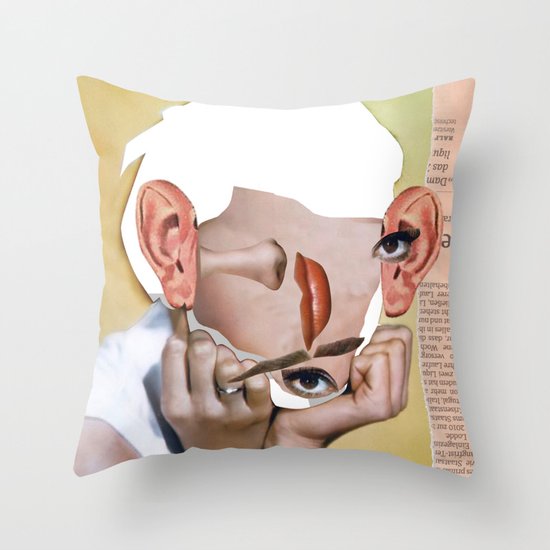 Audrey 2 Collage Throw Pillow