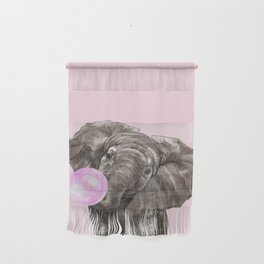 Baby Elephant Blowing Bubble Gum Wall Hanging