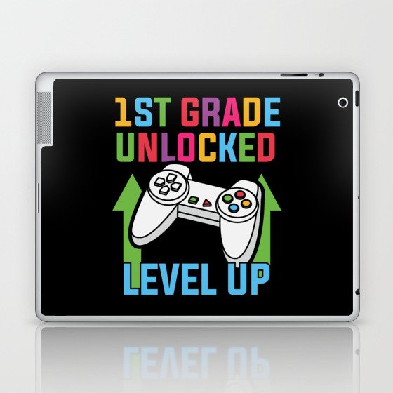 1st Grade Unlocked Level Up Laptop & iPad Skin