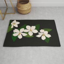 Blooming Branch Black Area & Throw Rug