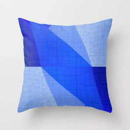 Lapis Lazuli Shapes - Cobalt Blue Abstract Throw Pillow