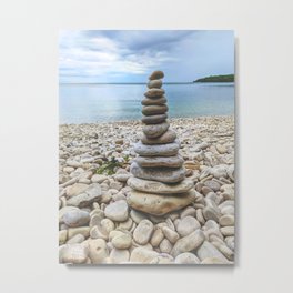 Schoolhouse Rocks Metal Print | Blue, Vacation, Photo, Stack, Stonestack, Sky, Nature, Holiday, Beach, Color 