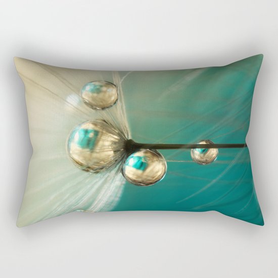 Dandy with Drops of Gold and Jade Rectangular Pillow