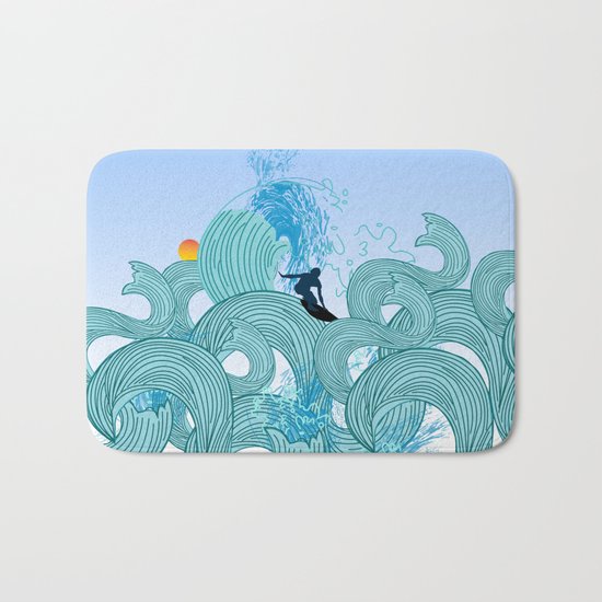 surfing 2 Bath Mat