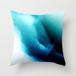 “Inner Calm” Turquoise Modern Contemporary Abstract Throw Pillow