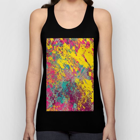 Abstract TexTure Uno - Pink, Purple, Blue And Yellow Unisex Tank Top