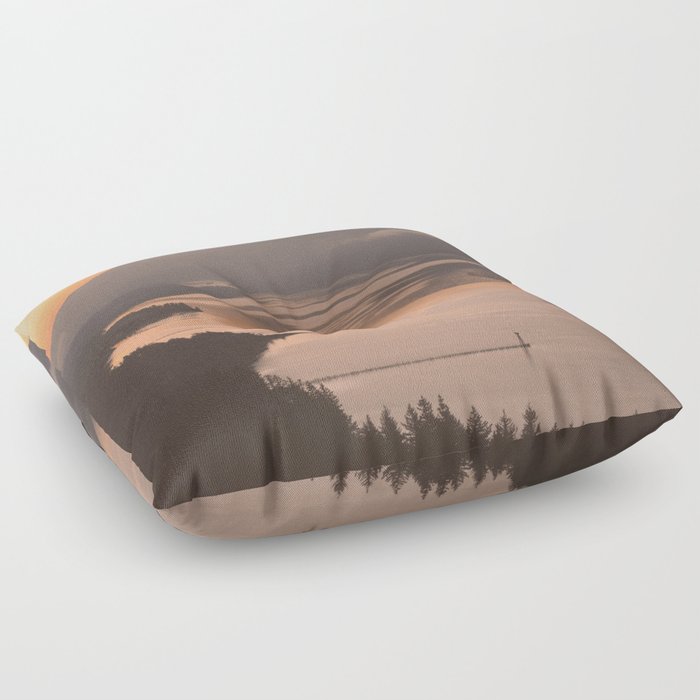 Pacific Northwest Sunrise - nature photography Floor Pillow