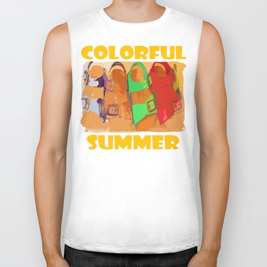 Colorful Summer Biker Tank