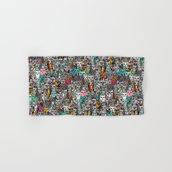 Gemstone Cats Hand & Bath Towel