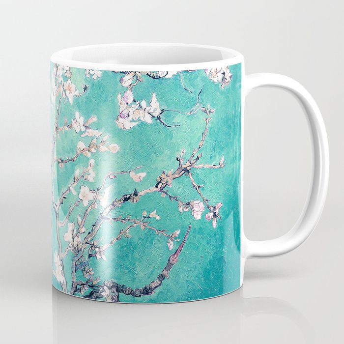 Vincent Van Gogh Almond Blossoms Turquoise Coffee Mug