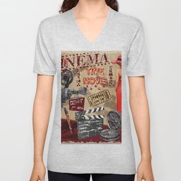 Cinema retro poster.  V Neck T Shirt