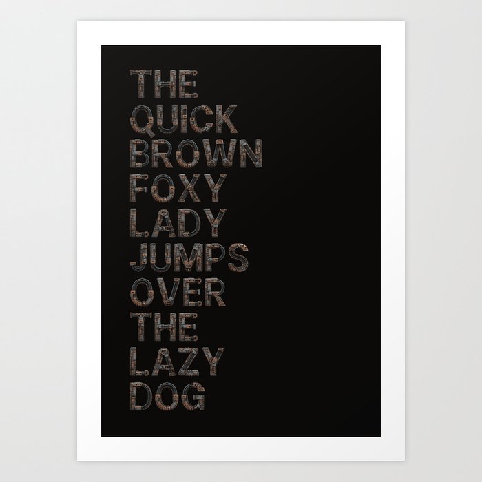The quick brown foxy Lady - Steampunk Art Print
