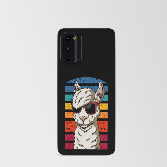 Retro Llama Eyeglasses Hipster Style Colorful Android Card Case