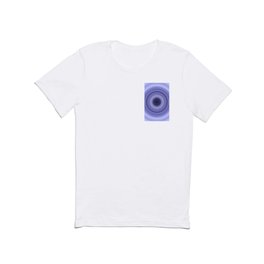 Abstract blue and white pulsating circles, virtual reality radial interface T Shirt