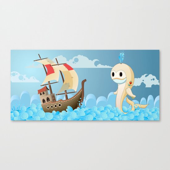 Moby the whale Canvas Print