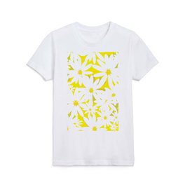 White Daisy Flowers Yellow Background #decor #society6 #buyart Kids T Shirt