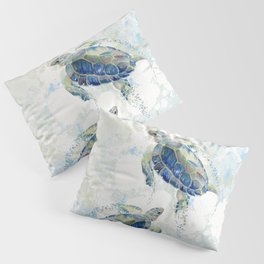 Swimming Together 2 - Sea Turtle  Pillow Sham