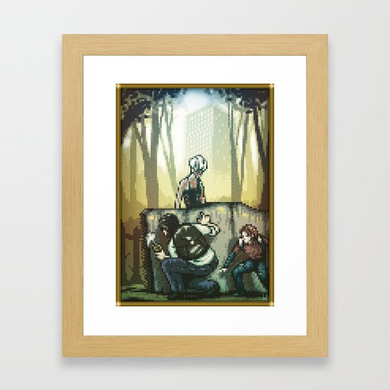 Pixel Art Series 12 In Silence Framed Art Print By Forzapedro