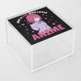 Just A Girl Who Loves Anime Manga Drawing Heart Acrylic Box