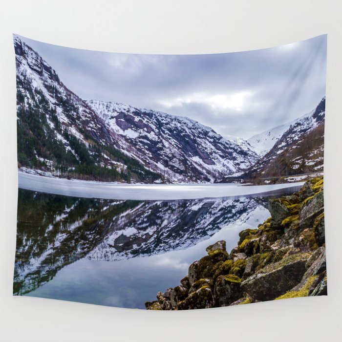 Mountain Reflection Wall Tapestry