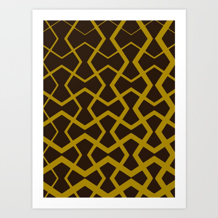 Criss-Cross Zig-Zag Pattern Art Print