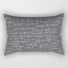 Math Equations // Charcoal Rectangular Pillow