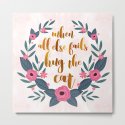 When All Else Fails Hug The Cat Funny Cat Quote Canvas