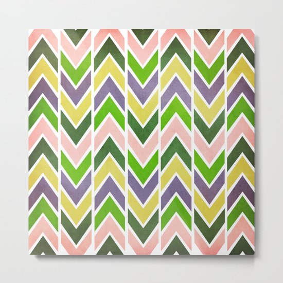 Multi Chevron Metal Print