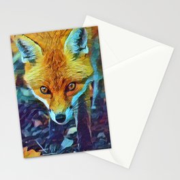 Fox Glare In Slumber Stationery Card