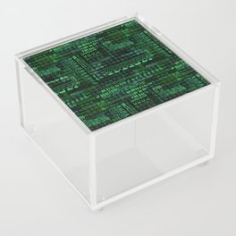 emerald green ink marks hand-drawn collection Acrylic Box