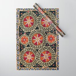 Katti Kurgan Suzani Uzbekistan Embroidery Print Wrapping Paper