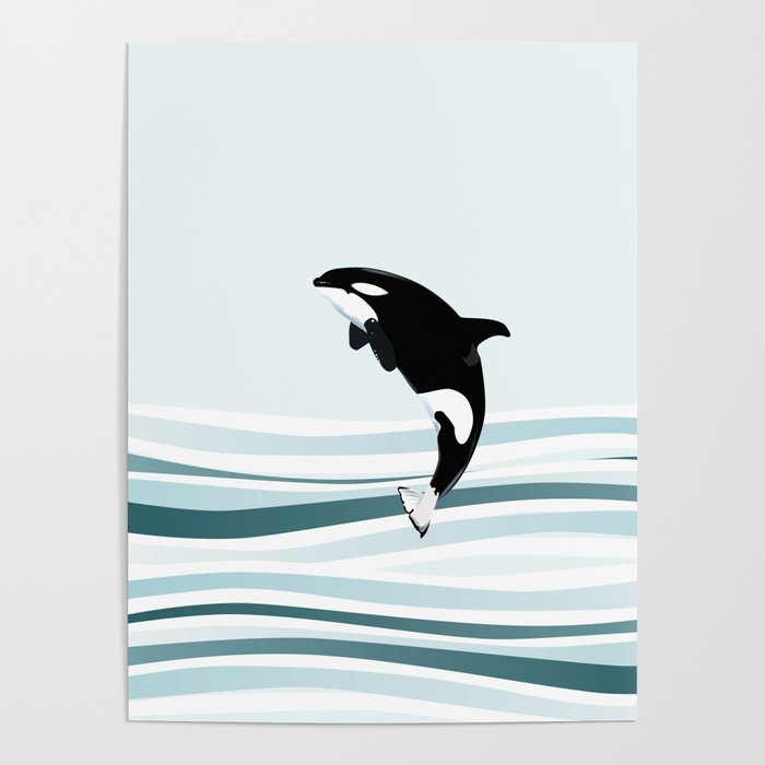 Killer Whale Killer Waves Poster