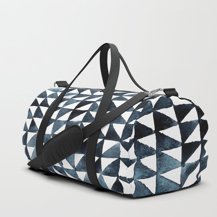 Triangle Grid slate blue Duffle Bag