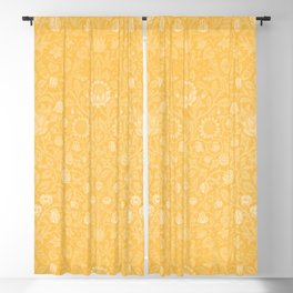 Summer Violet Columbine Marigold Sunshine Golden Yellow Flower Market Vintage Cozy Boho Minimalist Blackout Curtain