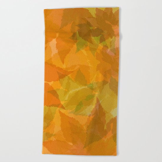 Autumn leaves pastel Beach Towel