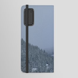 Mad March Snow in a Scottish Highlands Pine Forest Android Wallet Case