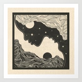 Yin Yang Love Is Art Print