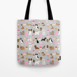 Small Dog Breeds with ice creams summer fun for the pet lover dog person in your life Tote Bag