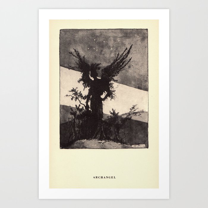 "Archangel" from "Trees at Night" by Art Young Art Print