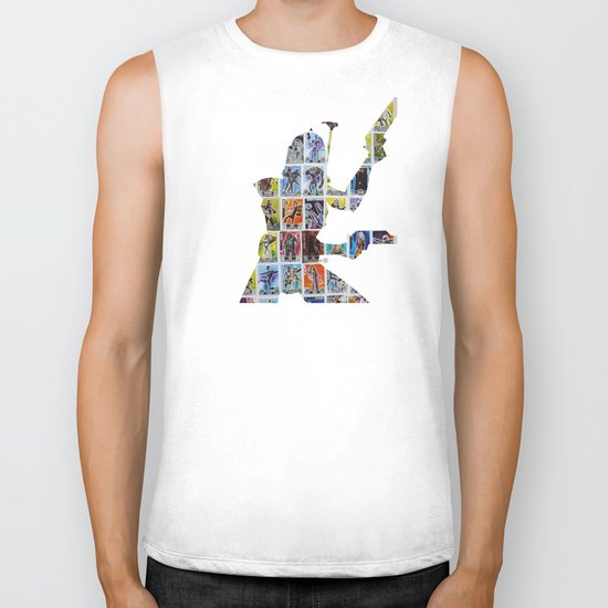 Cut StarWars Collage 9 Biker Tank