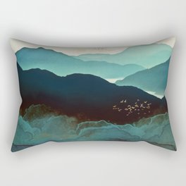 Indigo Mountains Rectangular Pillow