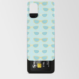 Yellow and blue retro sunglasses Android Card Case