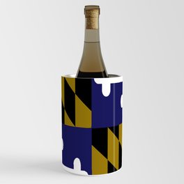 Maryland State Flag Baltimore Football Season Colors Purple Gold Wine Chiller